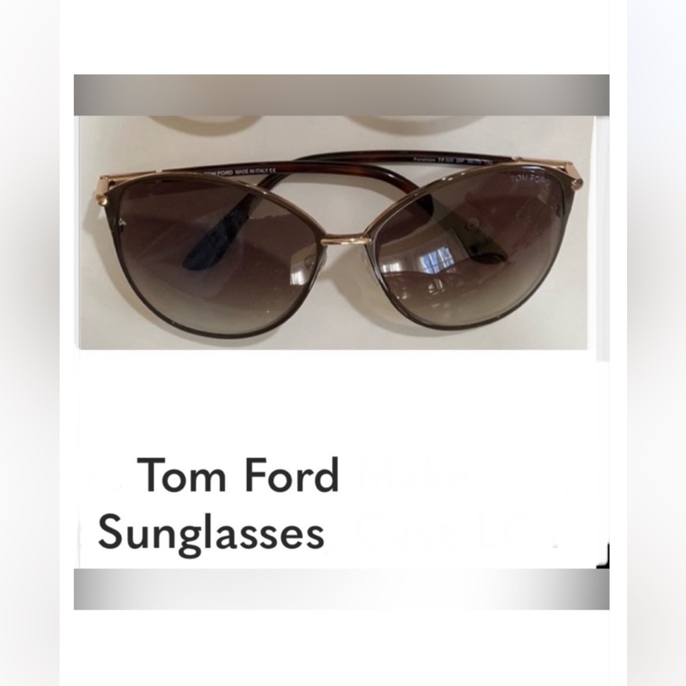 Tom Ford Penelope “C” Brown Gold Butterfly TF320 Tortoise Sunglass 28F 59-15 130